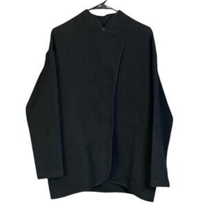 Zero + Maria Cornejo ARI Quilted Ticking Coat in Black